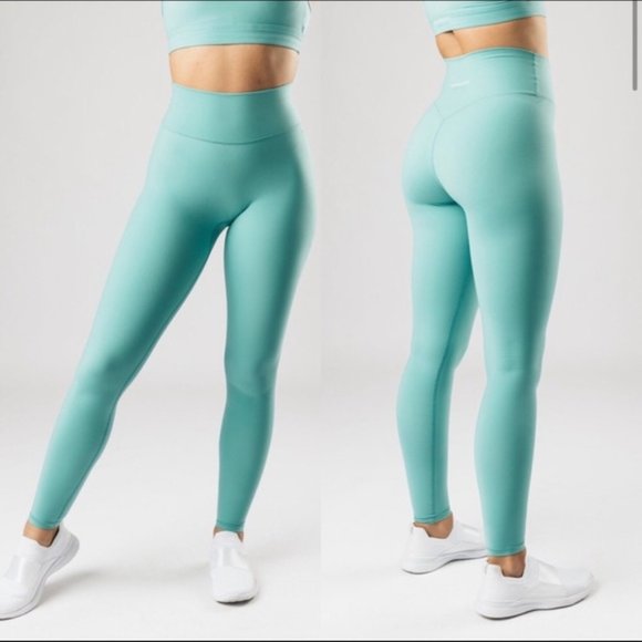 Alphalete Pants - Alphalete Alphalux Essential Leggings - Jade Green